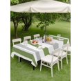 thumbnail image 5 of Green Grey Stripe Outdoor Tablecloth with Umbrella Hole, Modern Farmhouse Vertical Striped Spillproof Waterproof Outdoor Table Cover, Patio Tablecloths for Party Picnic Camping, Rectangle 60"x84", 5 of 9