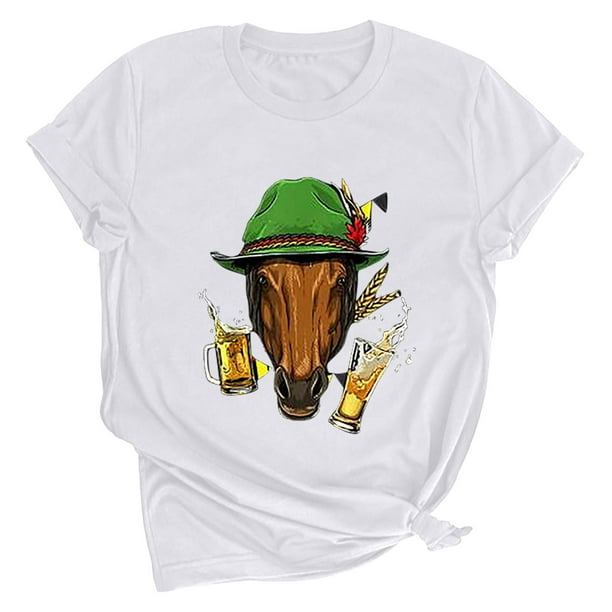 Tops de impresión de manga corta de ocio de cuello redondo de verano de moda para mujer Fridja ghk3241