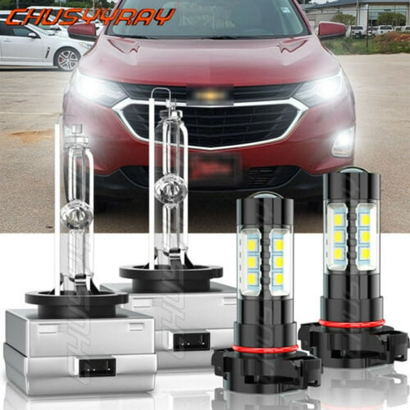 For Chevy Traverse 2019-2021 -D3S Hid High Low Headlight   5202 LED Fog Light Bulbs