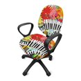 thumbnail image 5 of FUIALDOLG Soft Computer Desk Chair Seat Covers for Armchair, 2 Piece Sets Office Chair Covers Polyester Fabric Office Chair Slipcover, 5 of 8
