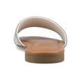 thumbnail image 3 of Journee Women's Maria Slip on Metallic Beaded Flat Slide, 3 of 8
