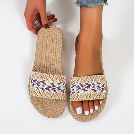 

HIBRO Fashion Womens Casual Shoes Breathable Flat Outdoor Leisure Slippers