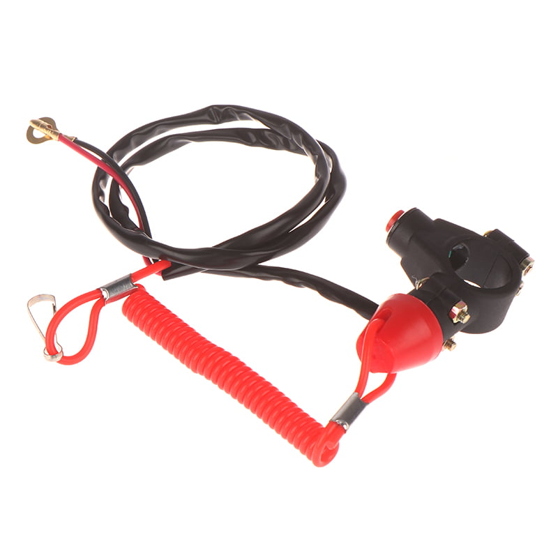 Motorcycle ATV Quad Snowmobile Outboard Safety Tether Kill Stop Switch Lanyard 