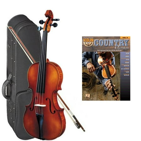 American Classics Violin Strunal 260 Student Violin Country Classics Play Along Pack - 1/4 Size European Violin w/Case & Play Along Book ()