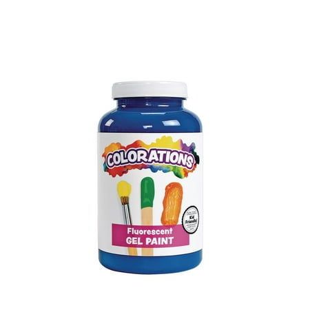 UPC: 0191487013239 | Colorations Fluorescent Gel Paint  Neon Blue  16 oz.
