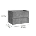 thumbnail image 3 of DAX Pasadena Engineered Wood and Porcelain Onix Basin with Single Vanity Cabinet, 28", Cement, 3 of 7