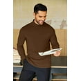 thumbnail image 6 of COOFANDY Mens Mock Neck Shirts Fleece Long Sleeve Tops Basic Turtle Neck Shirts, 6 of 9