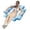 D, variant on 2 Styles Summer Leaf Print Inflatable Pool Hammock Floating Water Lounge Chair with Monstera & Tropical Leaf Patterns for Adults, Pool Parties, and Beach Relaxation