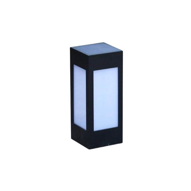 Bewildely Pilar Light Solar Pathway Chapiter Lamp IP65 Inalámbrico Iluminación de seguridad Road Path Recargable automático Rectangular Iluminación y accesorios Luz blanca Bewildely HA072770-01