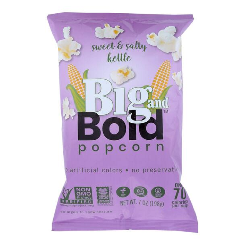 Poptime Big & Bold Sweet & Salty Kettle Popcorn NonGMO, Gluten Free