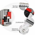 thumbnail image 5 of Extra Long Shower Curtain 72x84 Inch, Black Red Geometric Shower Curtain Waterproof Bathroom Decor Red White Abstract Art Modern Fabric Bath Curtain Set Accessories with Hooks, 5 of 6