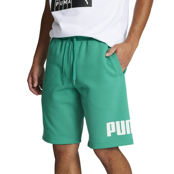 Puma Mens Regular fit Sweat Shorts Fleece Shorts Small / 10 Green Solid