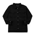 thumbnail image 3 of Tqcoqu Women's Jean Jacket Oversized Boyfriend Button Up Long Sleeve Split Trendy Denim Jackets, 3 of 9