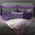 thumbnail image 2 of JWH 3D Handmade Decorative Rectangle Suede Flower Accent Throw Pillow Cover for Decor and Gift 12x20" Lilac, 2 of 7