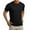Black, variant on MIXUE Shirts For Men Summer Solid Color Jacquard Round Neck Short Sleeve Casual Pullover Tops Tee Shirts Sportswear,White,L