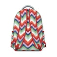 thumbnail image 3 of Boho Chic Laptop Backpack - Vintage Geometric Print Daypack with 17" Sleeve | Heavy Duty College Backpack for Students, Dorm Life & Campus Essentials, 3 of 6