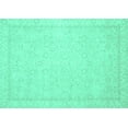 thumbnail image 1 of Ahgly Company Machine Washable Indoor Rectangle Oriental Turquoise Blue Traditional Area Rugs, 2' x 4', 1 of 4