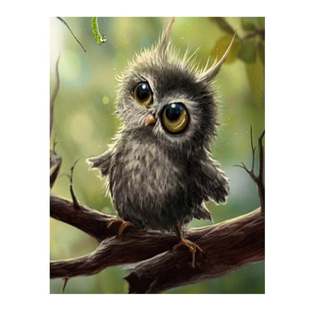 Pintura de diamante 5D Adorable pájaro cristal punto de cruz DIY bordado de diamantes montado en la pared Scienceny HA6075-00B