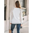 thumbnail image 4 of AviBest Womens Long Sleeve Shirts V-Neck Lace Tops Ladies New Fashion Clothes Knitted Y2k Blouses, 4 of 6