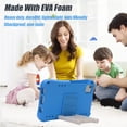 thumbnail image 2 of GSFY Kids Case Compatible with Kindle Fire HD 8 (2018 2017 2016 Version, 8th/7th/6th Gen), Lightweight Shockproof Rugged EVA Kids Friendly Case 360 Degree Rotating Kickstand Stairs, Blue, 2 of 7
