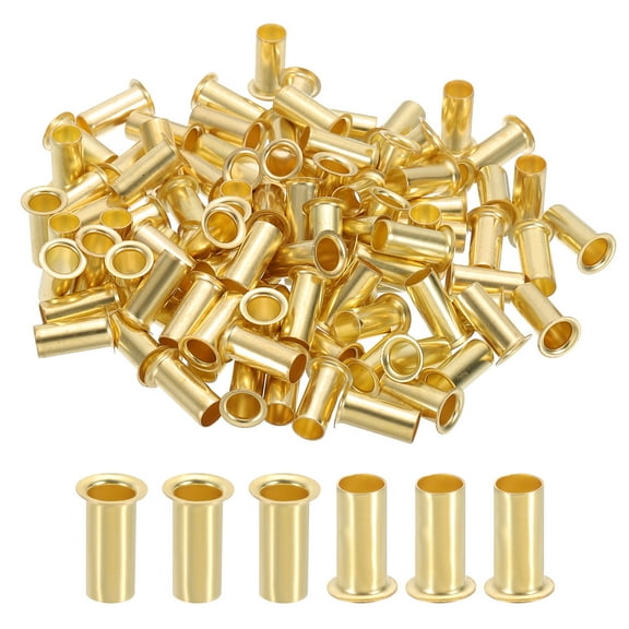 Uxcell 3/8" Brass Compression Fittings,100Pcs Compression Insert Tube Fitting for Connecting Air, Fuel, Water, Oil and Inert Gases Lines