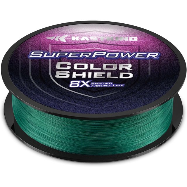 czcpp-Superpower ColorShield Ligne de Pêche Tressée - Ligne Tressée Résistante à la Décoloration, 100 % Fibre Teinte en Solution UHMWPE, Ligne Lisse et Solide, Extensible, Sensible, Haute Résistance à l'Abrasion