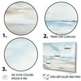thumbnail image 3 of Designart "Minimalist Scenery Along The Coastal Beach I" Coastal Ocean Floater Framed Canvas Wall Art, 3 of 5