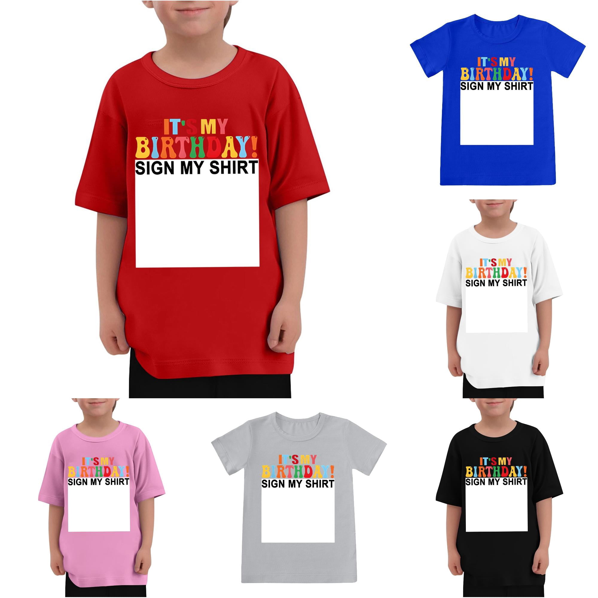 NinXxx Boys Summer Comfortable Short Sleeve Crew Collar T Shirt Red 6-7 Years