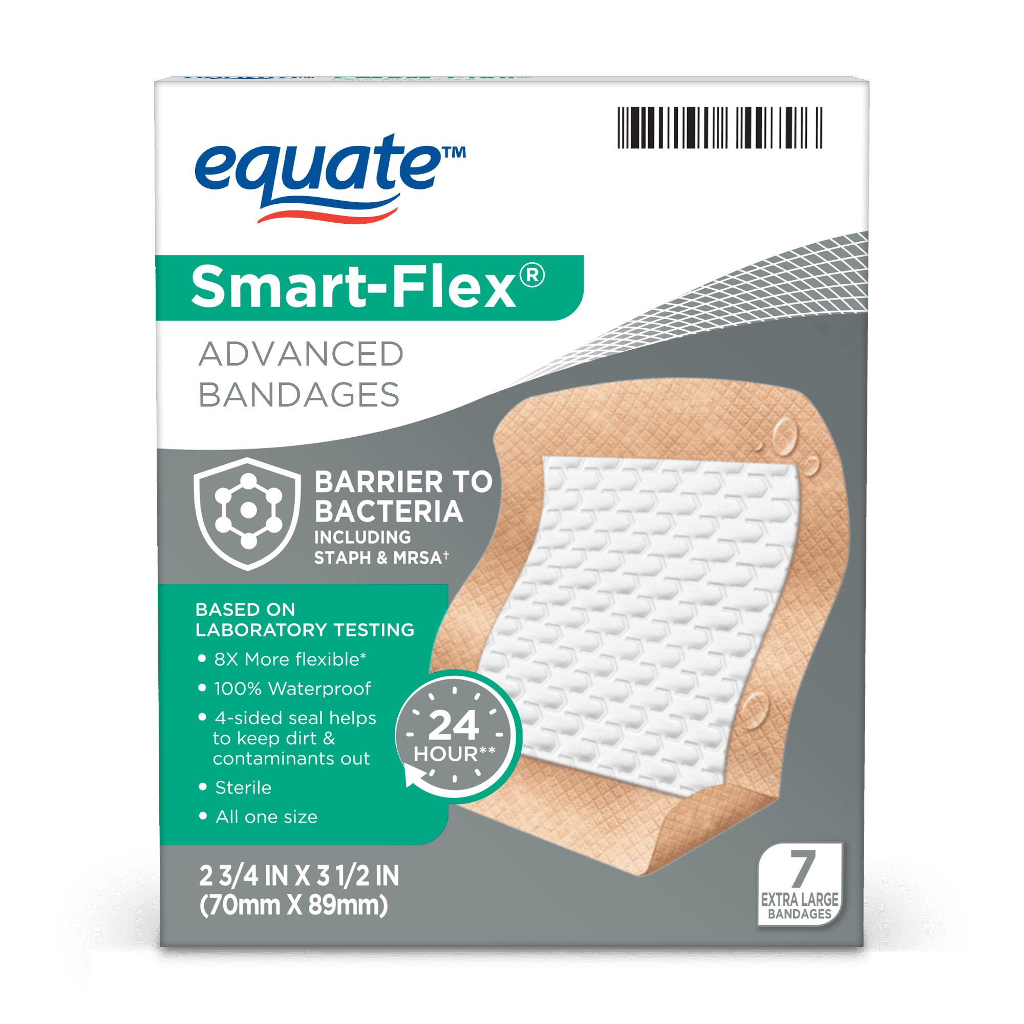 Equate SmartFlex Advanced Bandages, Extra Large, 7 Count