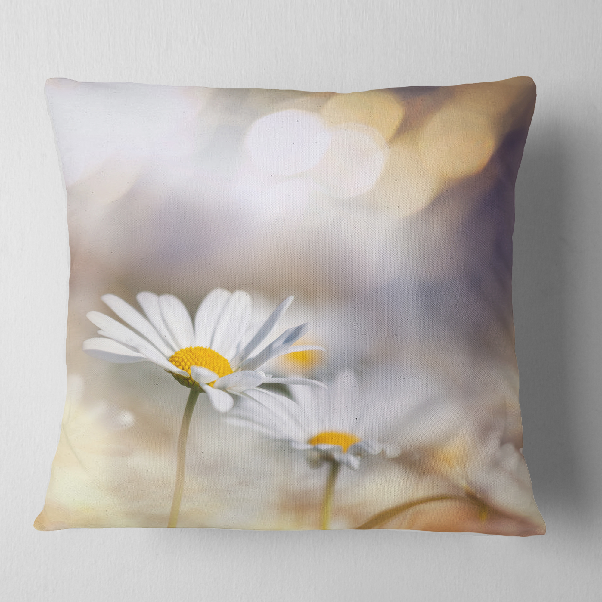 Designart 16" x 16" Blue Polyester Throw Pillow