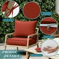 thumbnail image 3 of Kimunuk Outdoor Deep Seat Cushion Set, 24" x 24" x 6.5" Patio Furniture Chair Cushions Replacement for Sofa Couch, Terra Red, 3 of 6