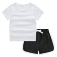 thumbnail image 4 of XZNPDUCQ Toddler Girl Clothes, 2Pcs Baby Girl Summer Outfits Sleeveless Bow Knot Tank Shirts Tops + Shorts Clothing Sets 1-5T T-Shirt Set 3-4 Years White, 4 of 9