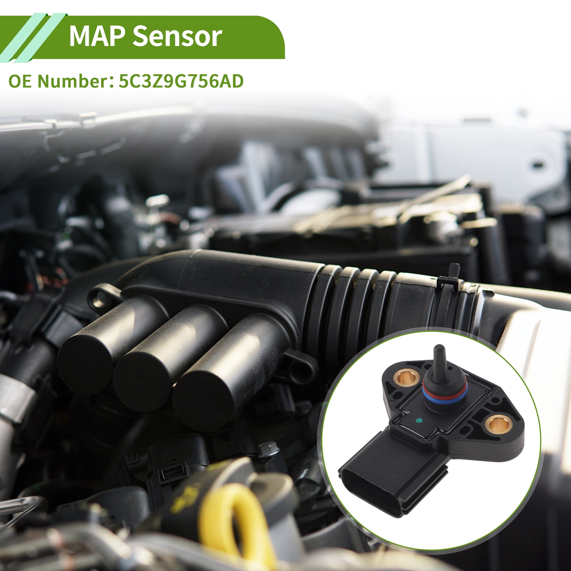 Unique Bargains Manifold Absolute Pressure MAP Sensor for FORD EXPLORER SPORT TRAC 2004-2010 No.5C3Z9G756AD 1 Pc