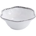 thumbnail image 2 of Pampa Bay Salerno - Medium Porcelain Bowl (White and Silver), 2 of 7