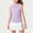 Purple, variant on BXJX Girls Cotton T-shirts Siz 10 T, School Sleeveless Sports Collared Summer Tops for Kids Pink