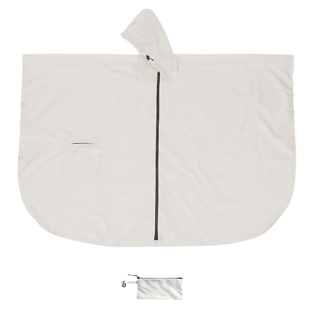 Miqool Manteau Poncho de Pluie Léger Réutilisable à Capuche avec Poches pour Cyclisme Camping Randonnée