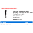 thumbnail image 2 of Front Right Strut and Coil Spring Assembly - Compatible with 2007 - 2009 Pontiac Torrent 3.4L V6 2008, 2 of 2