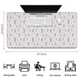 thumbnail image 5 of Long Mouse Pads for Desk,Purple Cartoon Seahorse Pattern Desk Mats on Top Of Desks, Desk Mouse Pad Extra Large with 3mm Non-Slip Base and Stitched Edge for Gaming,Office,Work,Home 47.3"x23.6", 5 of 6