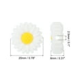 thumbnail image 2 of Uxcell 20mm Silicone Flower Beads, 10 Pcs Cute Colorful Soft Sunflower Focal Loose Space Bead, White Yellow, 2 of 6