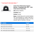 thumbnail image 2 of Center Drive Shaft Center Support Bearing - Compatible with 1991 - 1994 Crane Carrier School Bus 1992 1993, 2 of 2