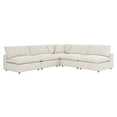 thumbnail image 2 of Modway Commix 5-Piece Down Filled Overstuffed Armless Sectional Sofa in Light Beige, 2 of 10