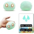 thumbnail image 2 of 2PC Fire Slime Plush Pillow with Keychain, Slime Stuffed Animal Toys, Wind, 2 of 6