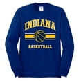 thumbnail image 2 of Wild Bobby City of Indiana IND Basketball Fantasy Fan Sports Mens Long Sleeve Shirt, Royal, X-Large, 2 of 5