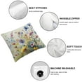 thumbnail image 6 of nygtbtfer Spring Wild Flower Throw Pillow Covers Set of 2 Summer Floral Outdoor Pillows Cover Watercolor Flowers Linen Decorative Cushion Case for Couch Bed Decor White, 6 of 7