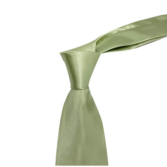 Green Men'S Fashion Business 3.15 Inch Wide Solid Color Jacquard Polyester Hand-Tied Necktie Classic Design For Daily And Office Wear In Green Shade