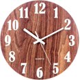 thumbnail image 1 of Reloj de pared de grano de madera luminoso, reloj de pared silencioso decorativo moderno, esfera grande con 30 cm Sincero Electrónica, 1 of 5