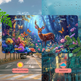 thumbnail image 5 of 1 Pcs 2D Flat License Plate Covers & Frames, Deer in a Flowering Forest For Decorative Front, Waterproof For Decoration Aluminum License Plate Covers & Frames Cover For Men Women, 12" X 6", 5 of 7