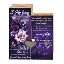 1pcs Wooden Tea Light Candle Holders, Personalized Wooden Votive Tealight Holder for Rustic Wedding Party Birthday Holiday Valentine's Day Home Decoration