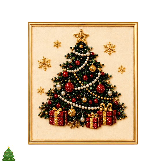 Christmas Santa Reindeer Framed Pearl Diamond Art Kit, Eco Plastic Crystal Pearl Drill DIY Painting Supplies, Christmas Decor & Christmas Diamond Art, Mini Tabletop Decor Craft Kit for Home Layout-E