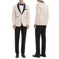 thumbnail image 3 of Men'S Wedding Tuxedo Set + Classic Bow Tie - Elegant Floral Jacquard Blazer - Polyester Suits, 3 of 8
